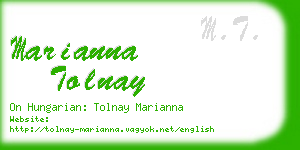 marianna tolnay business card